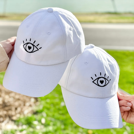 Eye Ball Cap in White