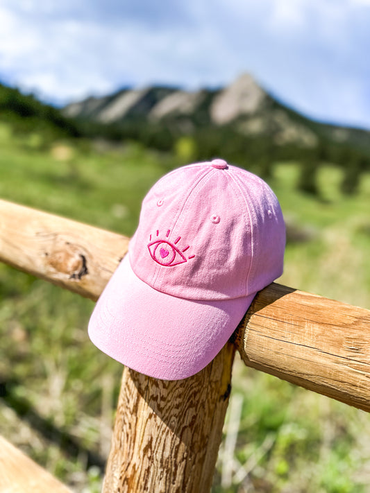 Eye Ball Cap in Pink